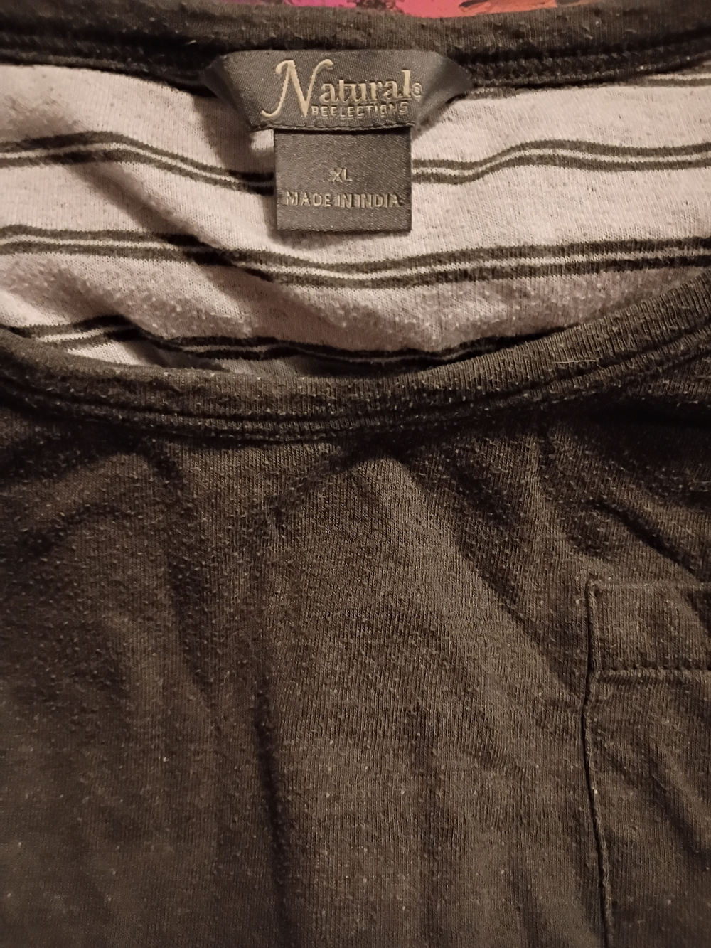 Natural Reflections Olive Green Pocket Top